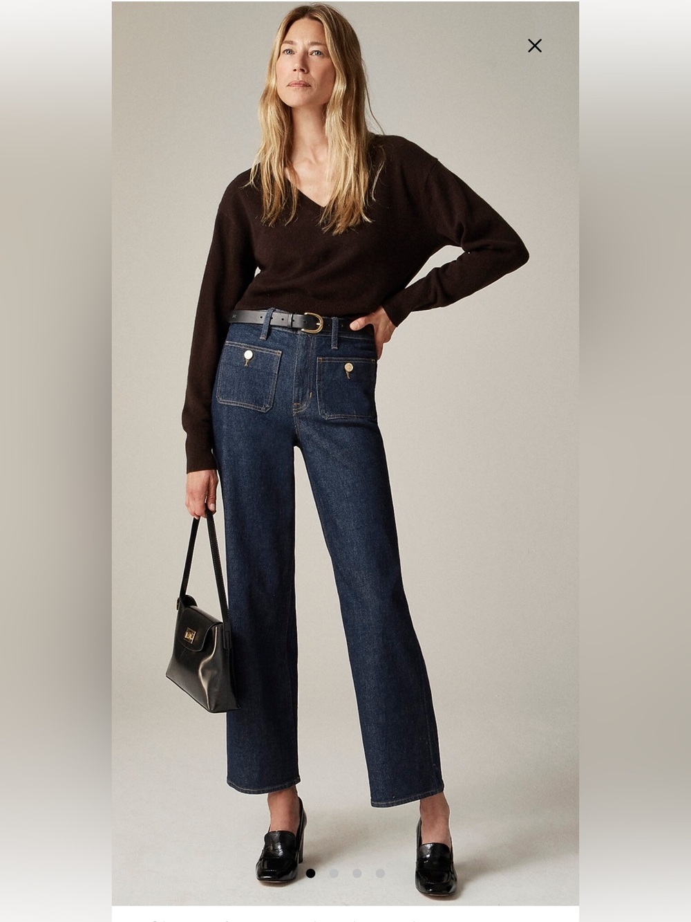 J Crew Wide leg trouser jeans